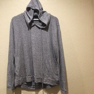 Harlowe & Graham Soft Hoodie Gray Pockets  Lg